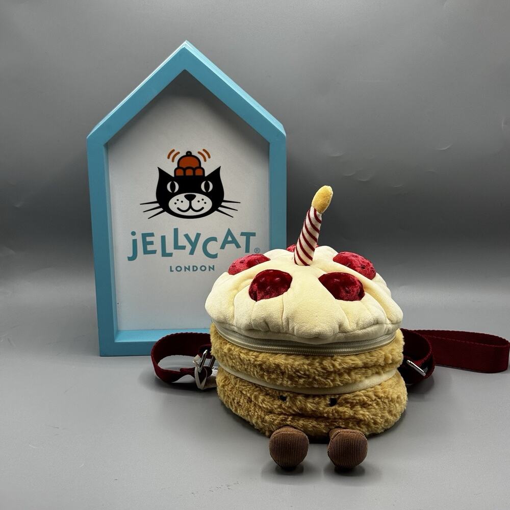 Jellycat Amuseables Birthday Cake Bag 9" AUTHENTIC New With Tags